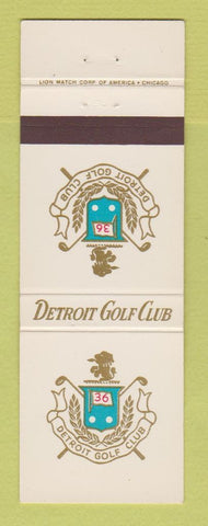 Matchbook Cover - Detroit Golf Club MI