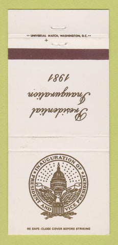 Matchbook Cover - 1981 Presidential Inauguration Ronald Reagan 30 Strike