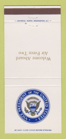 Matchbook Cover - Air Force Two Vice President of the US 30 Strike