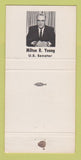 Matchbook Cover - Milton R Young US Senate ND North Dakota 30 Strike