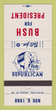 Matchbook Cover - George Bush for President 1988 30 Strike
