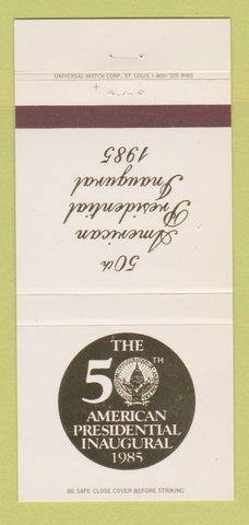 Matchbook Cover - 1985 Presidential Inauguration Ronald Reagan 30 Strike