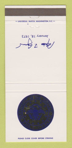 Matchbook Cover - Vice President of United States Spiro Agnew 1973 30 Strike