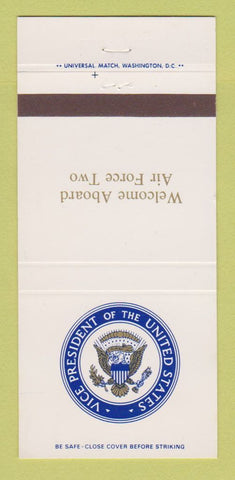 Matchbook Cover - Air Force Two Vice President of the US 30 Strike