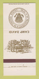 Matchbook Cover - Camp David US President 30 Strike