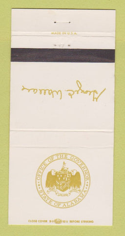 Matchbook Cover - George Wallace Governor AL Alabama WEAR 30 Strike