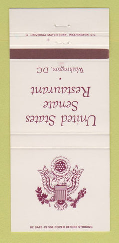 Matchbook Cover - US Senate Restaurant Washington DC 30 Strike