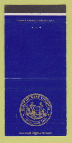 Matchbook Cover - State of West Virginia WV 30 Strike