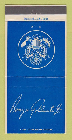 Matchbook Cover - Barry Goldwater JR US Representative CA California 30 Strike