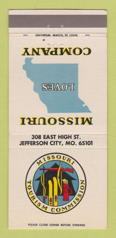 Matchbook Cover - Missouri Tourism Commission Jefferson City MO 30 Strike