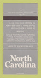 Matchbook Cover - North Carolina Tourism Raleigh NC WEAR 30 Strike