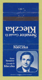 Matchbook Cover - Gerald Kleczka State Senator Election Wisconsin  30 Strike