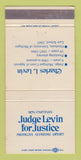Matchbook Cover - Charles Levin MI Michigan Supreme Court Justice WEAR 30 Strike