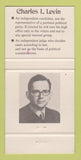 Matchbook Cover - Charles Levin MI Michigan Supreme Court Justice WEAR 30 Strike