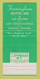 Matchbook Cover - Framingham Motor Inn MA 30 Strike
