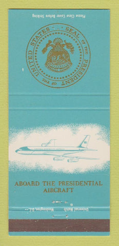 Matchbook Cover - Air Force One President's Airplane 30 Strike