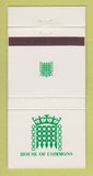 Matchbook Cover - House of Commons UK England 30 Strike