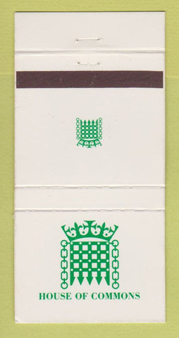 Matchbook Cover - House of Commons UK England 30 Strike