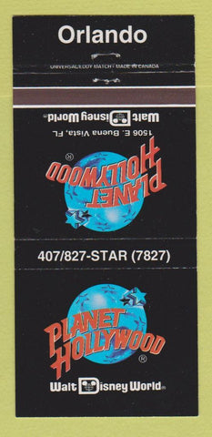 Matchbook Cover - Planet Hollywood Walt Disney World Orlando FL 30 Strike