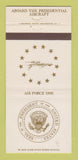 Matchbook Cover - Air Force One President's Airplane 30 Strike