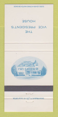 Matchbook Cover - Vice President's House United States 30 Strike
