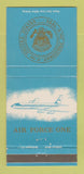 Matchbook Cover - Air Force One President's Airplane 30 Strike