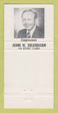 Matchbook Cover - John N Erlenborn Congress IL Illinois 30 Strike