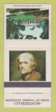 Matchbook Cover - Monticello Home of Thomas Jefferson VA 30 Strike