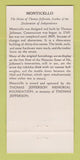 Matchbook Cover - Monticello Home of Thomas Jefferson VA 30 Strike