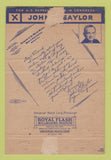 Matchbook Cover - John P Saylor Congress Election WEAR 40 Strike