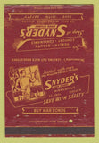 Matchbook Cover - Snyder's Drug Store Minneapolis St Paul MN WWII 40 Strike