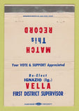 Matchbook Cover - Ignazio Vella Supervisor 40 Strike