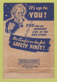 Matchbook Cover - WWII Safety First Uncle Same WEAR 40 Strike