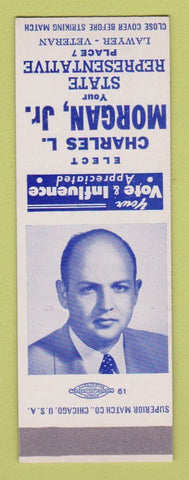 Matchbook Cover - Charles Morgan State Rep SAMPLE