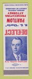Matchbook Cover - HG Charlie Partlow Prosecuting Attorney AR Arkansas SAMPLE