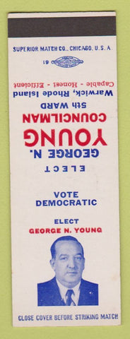 Matchbook Cover - George N Young Councilman Warwick RI SAMPLE