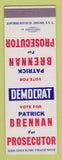 Matchbook Cover - Patrick Brennan Prosecutor Election SAMPLE
