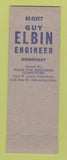 Matchbook Cover - Guy Elbin County Engineer Columbus OH SAMPLE