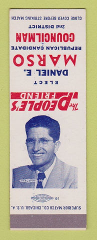 Matchbook Cover - Daniel Marso Councilman Election SAMPLE