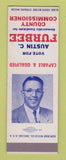 Matchbook Cover - Austin Furbee County Commissioner Election SAMPLE