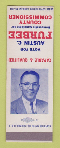 Matchbook Cover - Austin Furbee County Commissioner Election SAMPLE