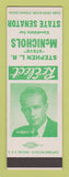 Matchbook Cover - Stephen LR McNichols State Senator Election SAMPLE