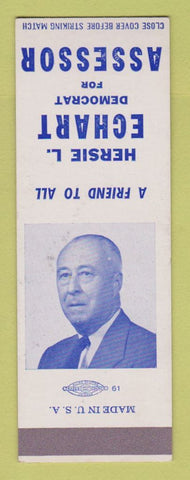 Matchbook Cover - Hersie Echart Assessor Election SAMPLE