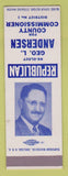 Matchbook Cover - Geo Anderson County Commissioner Election SAMPLE