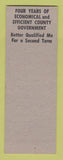 Matchbook Cover - Geo Anderson County Commissioner Election SAMPLE