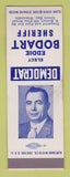 Matchbook Cover - Eddie Bodart Sheriff Election Green Bay WI WEAR SAMPLE