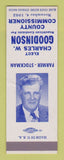 Matchbook Cover - Charles Goodinson County Commissioner Election 1952 SAMPLE