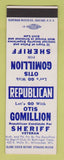 Matchbook Cover - Otis Gomillion Sheriff Election Milwaukee WI SAMPLE