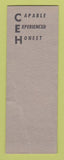 Matchbook Cover - Clyde Herring County Attorney Election WORN CREASED SAMPLE