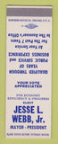 Matchbook Cover - Jesse L Webb Jr For Mayor SAMPLE